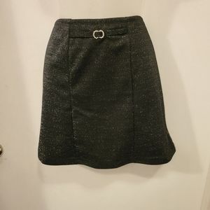 Estilo Black Shimmer Mini Skirt